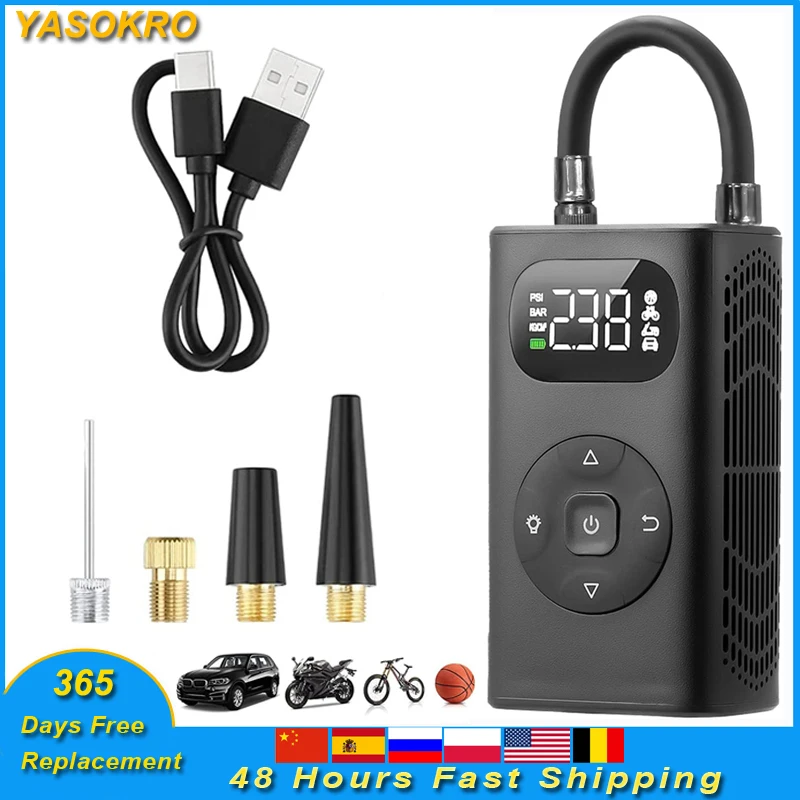 Компрессор автомобильный аккумуляторный 5000 мАч 12 В PSI | Автомобили и мотоциклы