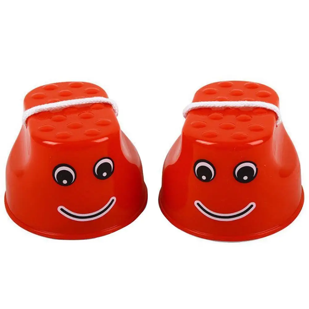 Red A 1 пара детских утолщенных пластиковых Stilts Balance Sense обучающая игрушка смайлик сорго тренировочный инструмент для детского сада спорта на открытом воздухе - Цвет: Red A