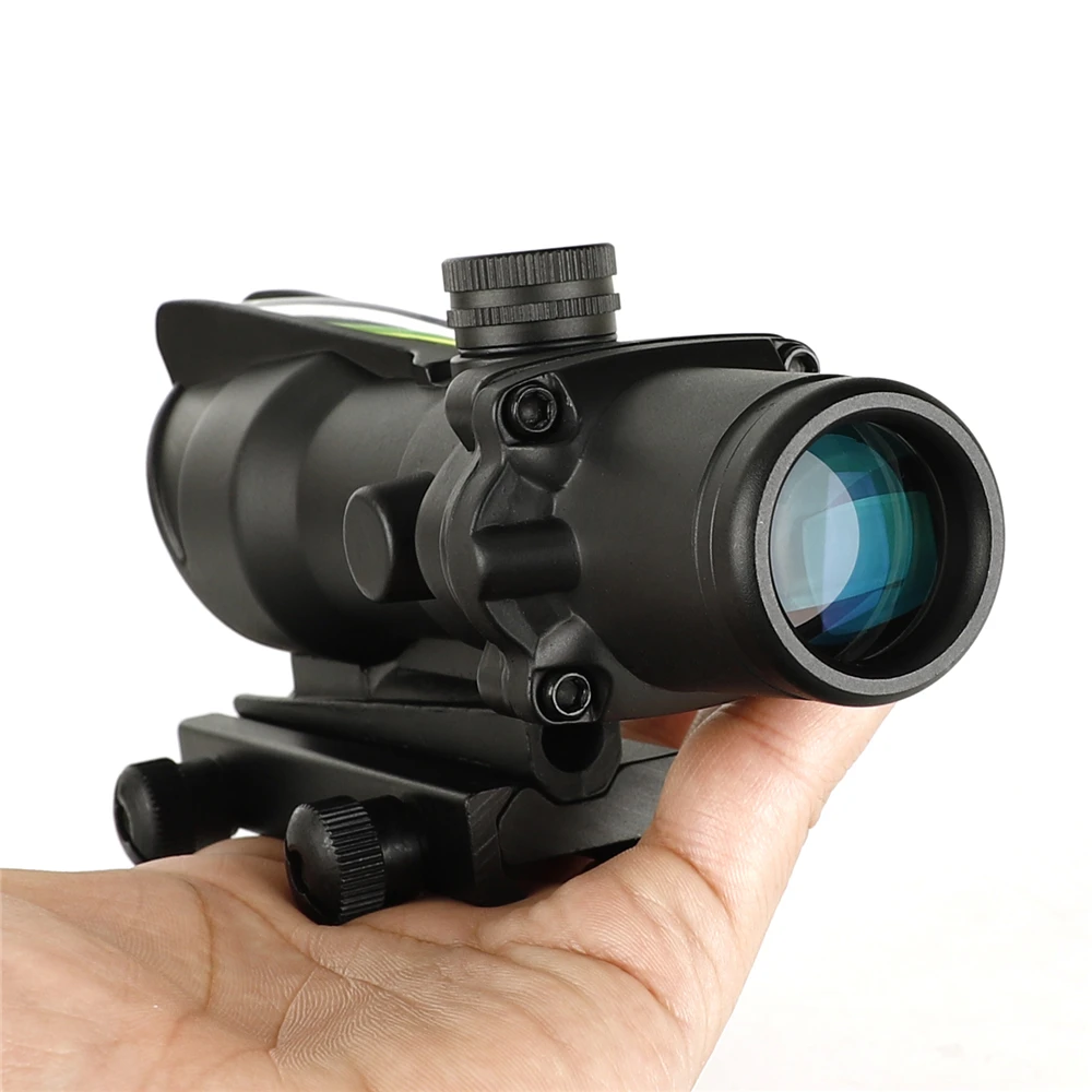 Ohhunt 4X32 ACOG охотничий прицел настоящий волоконный красный зеленый шеврон тактический прицел оптические прицелы для cal. 223. 308 печать логотипа