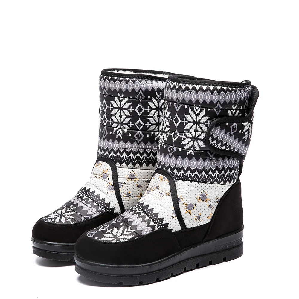 YWEEN/женские зимние ботинки; зимние ботинки на платформе; непромокаемые Нескользящие ботинки из толстого плюша; женская зимняя обувь; большие размеры; botas mujer - Цвет: Черный