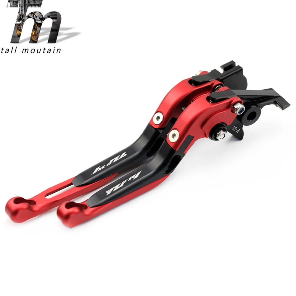 Тормозной рычаг сцепления для YAMAHA YZFR1 YZF-R1 2004-2008 05 06 07 Мотоцикл Регулируемый складной выдвижной логотип YZF R1