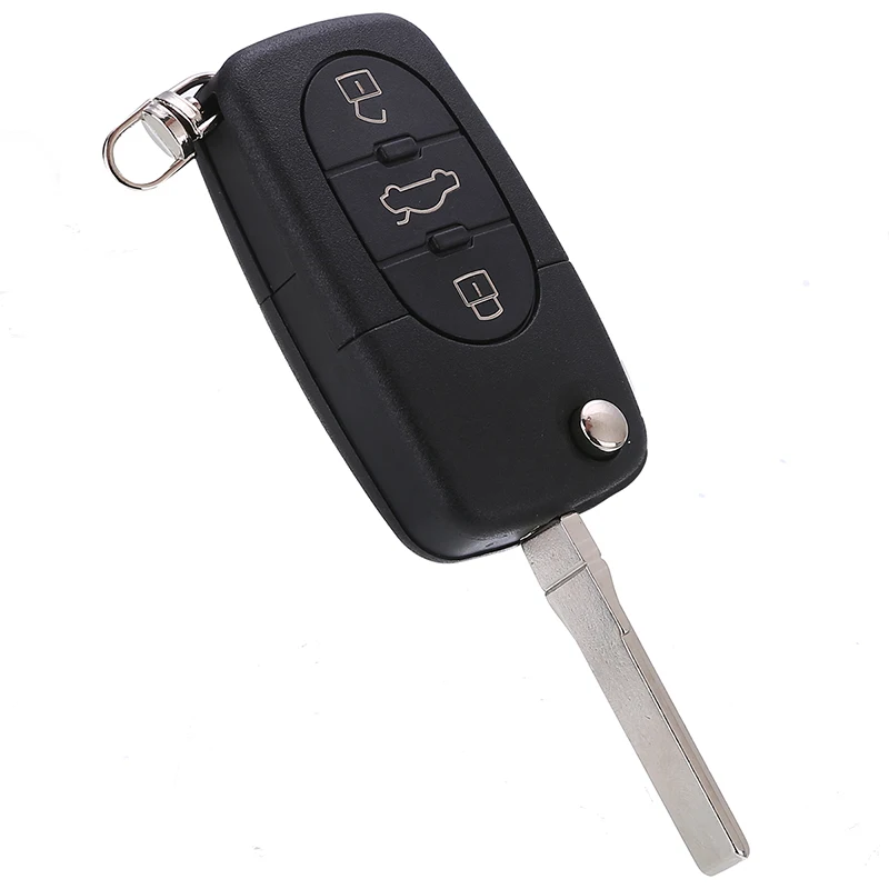 1pcs Car Key Blade Cover 3 Button Remote Key Fob Shell Case HAA Key Blade Fit For Audi A2 A3 A4 A6 A8 TT