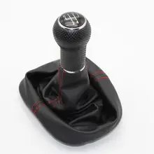 VW Golf 4 mk4 1998 1999 2000 2001 2002 2003 2004 2005 2006 5 hız dişli kolu 23mm delik araba vites topuzu deri çizme kırmızı çizgi(China)