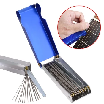 

1 Set Guitar Top Nut Bridge File Set Stainless Steel Box Tool Set For Guitar String Slots Tools