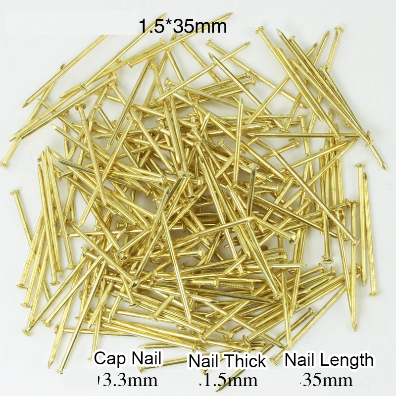 100g 구리 도금 철 미니 손톱 재료 철 선물 상자 손톱 목공 손톱 철 손톱 Diy 피팅 특수 둥근 머리 손톱