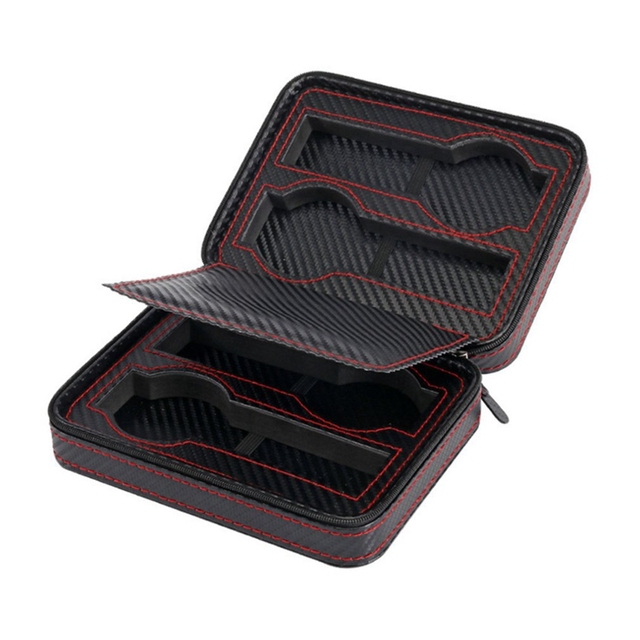 Slots Carbon Fibre Watch Storage Box High-end PU Luxury Watches Collect Display Stand Business travel portable watch bag