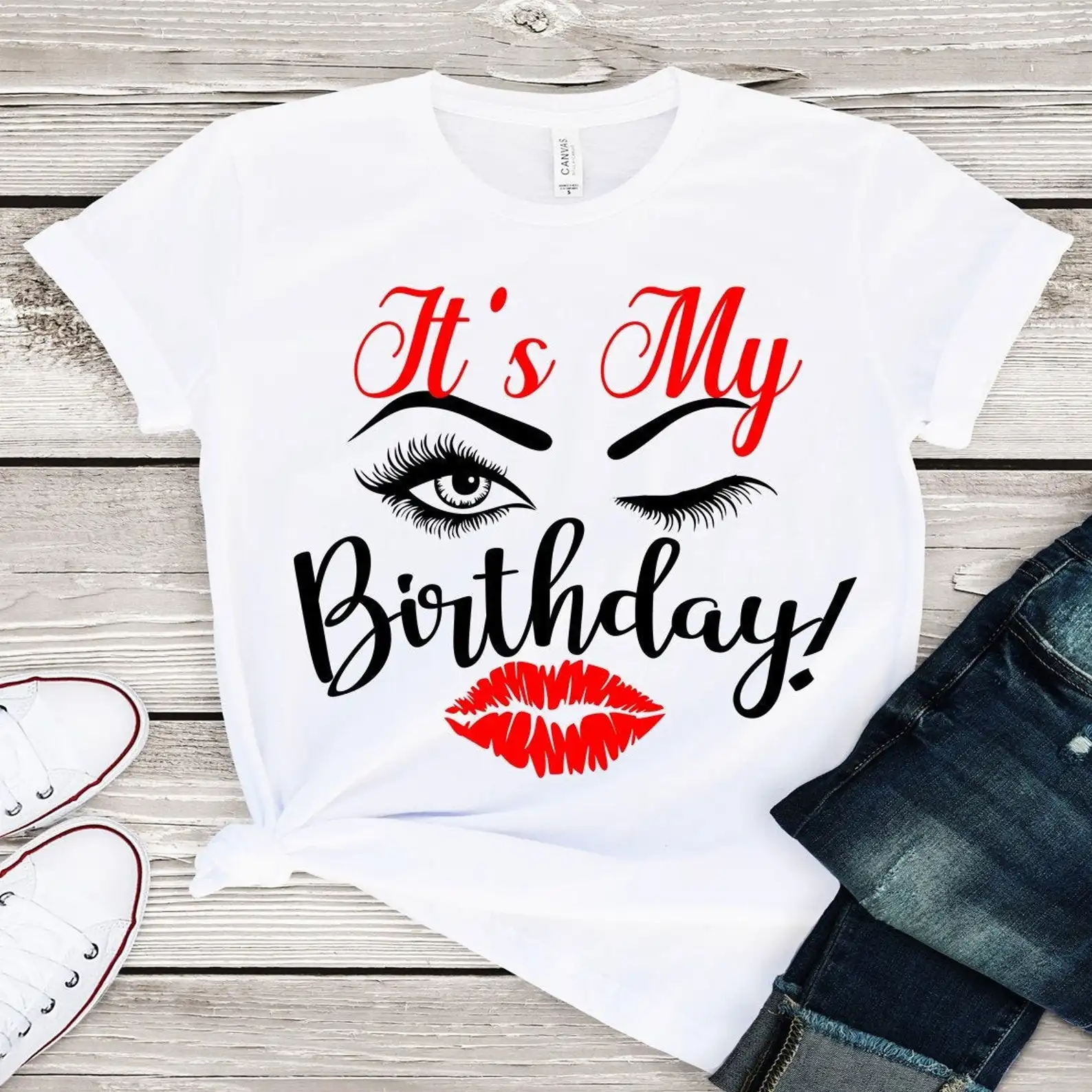 Its My Birthday Shirt Women Gift It is my birthday t-shirt with lip Birthday girl Birthday gift Queen Birthday Birthday Gift Shirt