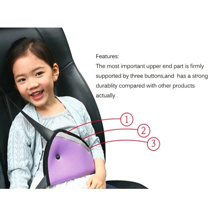 Baby Car Breathable Safety Seat Belt Padding Adjuster for Children Auto Protection Soft Pad Mat Safety Cover Strap