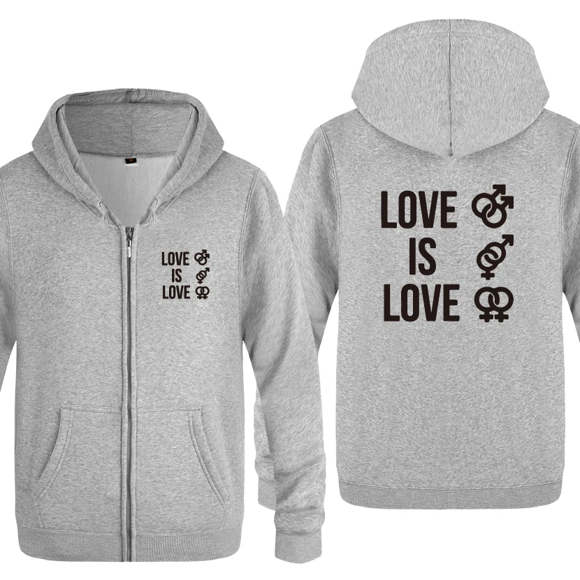 HUIY HET Love Is Love-Gay lesbies support Новинка толстовки мужские мужские флисовые кардиганы на молнии толстовки с капюшоном - Цвет: HUIY HET