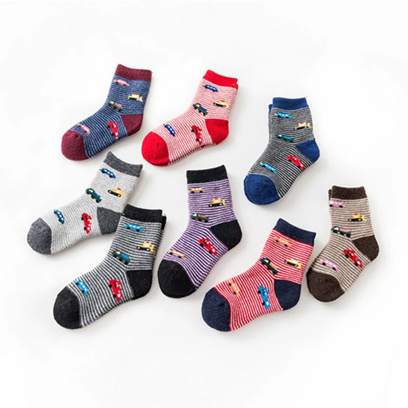 Зимние плотные детские носки, зимние мягкие теплые носки, теплые носки-тапочки для детей, От 1 до 12 лет носки для мальчиков и девочек