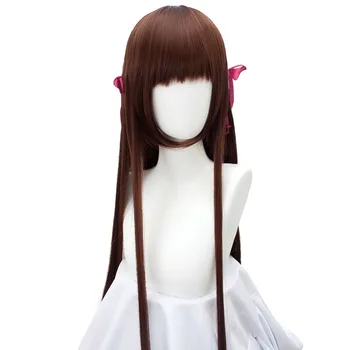 

WEILAI Honda Toru Cosplay wig Close your face and sideburns Dark brown Long straight hair Qi bang High temperature fiber