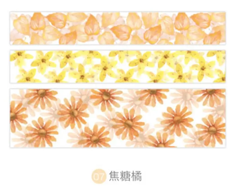 07chrysanthemum 3 рулона/упаковка Васи Маскировочная лента набор конфет животных Цветок бумага кактус Маскировочные ленты японский васи лента Diy Скрапбукинг стикер - Цвет: 07chrysanthemum