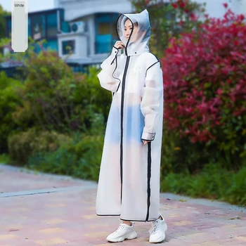 

Long Portable Raincoat Waterproof Large Unisex Adult Outdoor Hooded Poncho Motorcycle Transparent Lightweight Raincoat QEA60YY