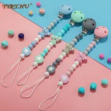TYRY.HU – attache sucette en Silicone, 1 pièce, perles Koala, attache sucette, chaîne colorée pour bébé, jouet de dentition, à mâcher 