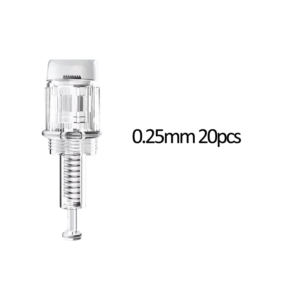 0.25mm 20pcs Сменный винт-картридж для дермы-ручки, нано-чип, микро игольчатый порт, аксессуары, наконечник 0,1 мм 0,2 мм 0,25 мм, одноразовые татуировки - Цвет: 0.25mm 20pcs
