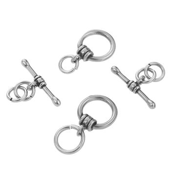 

2set/lot High Quality Stainless Steel Fashion Toggle OT Clasps Connectors Bracelet Necklace Jewelry Findings Making Accessories