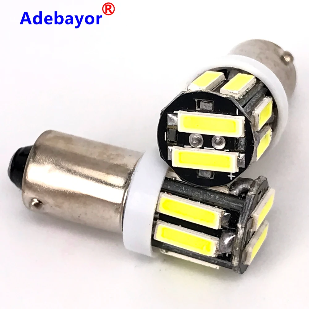 100 шт. BA9S Led 12 В DC T4W T11 7014 10 SMD светильник заднего хода 7020 Автомобильные светодиодные