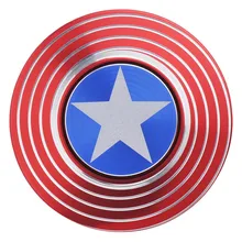 Творческий супер герой Спиннер из металлического сплава Американский капитан щит Fingertip гироскоп ручной Спиннер EDC снятие стресса детские игрушки