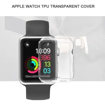 

For Apple Watch Series2/3/4 iWatch 38/42/40/44mm TPU Case Cover Anti-drop Screen Protector Smart Accessories