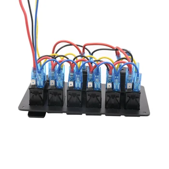 

IP67 Rocker With Screws Switch Switch Breaker Replacement Set Boat 6-Gang