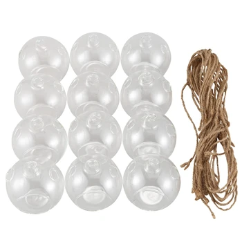 

AFBC 12Pcs 80MM Hanging Tealight Holder Glass Globes Terrarium Wedding Candle Holder Candlestick (12Pcs/set)