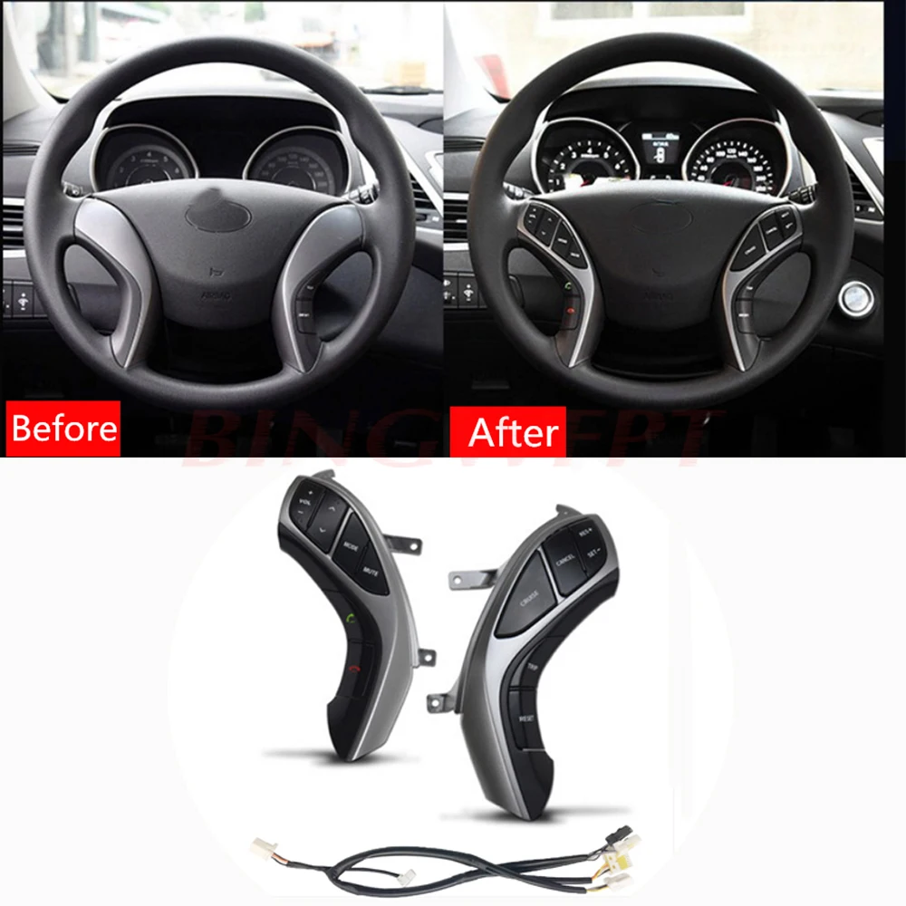 BINGWFPT для Hyundai Elantra 2012 2013 2014 многофункциональное управление Рулевое колесо кнопки