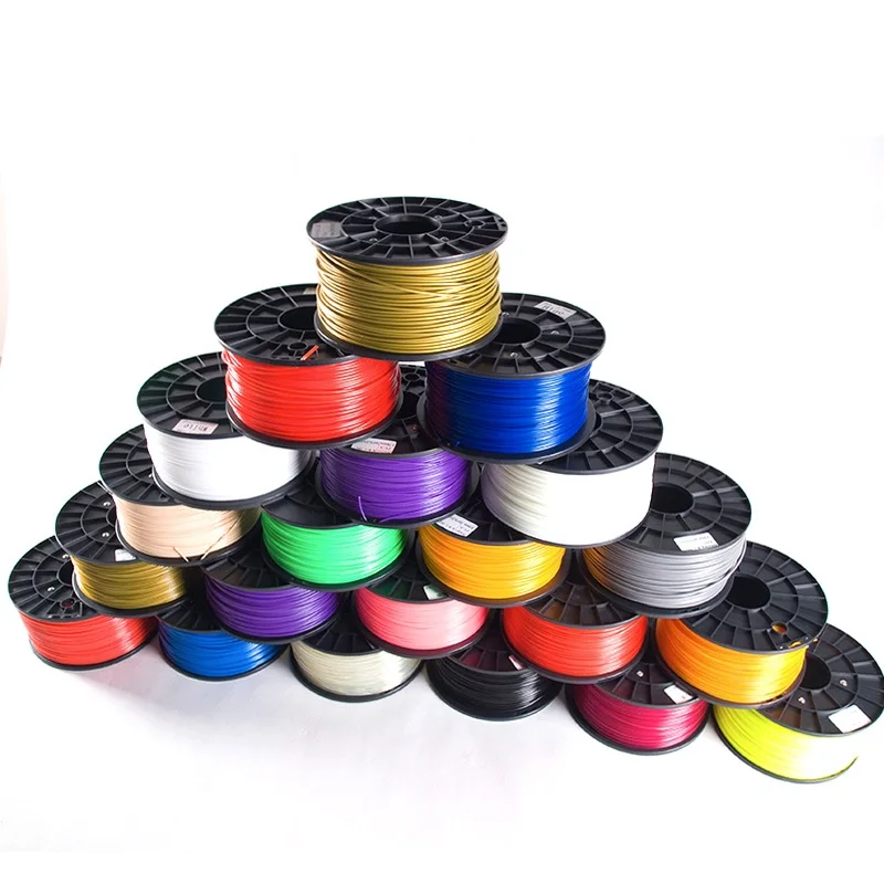 

Low shrinkage 45 Colors PLA filament For 3D Printer 1.75mm 1KG Black tray and yellow package high stiffness