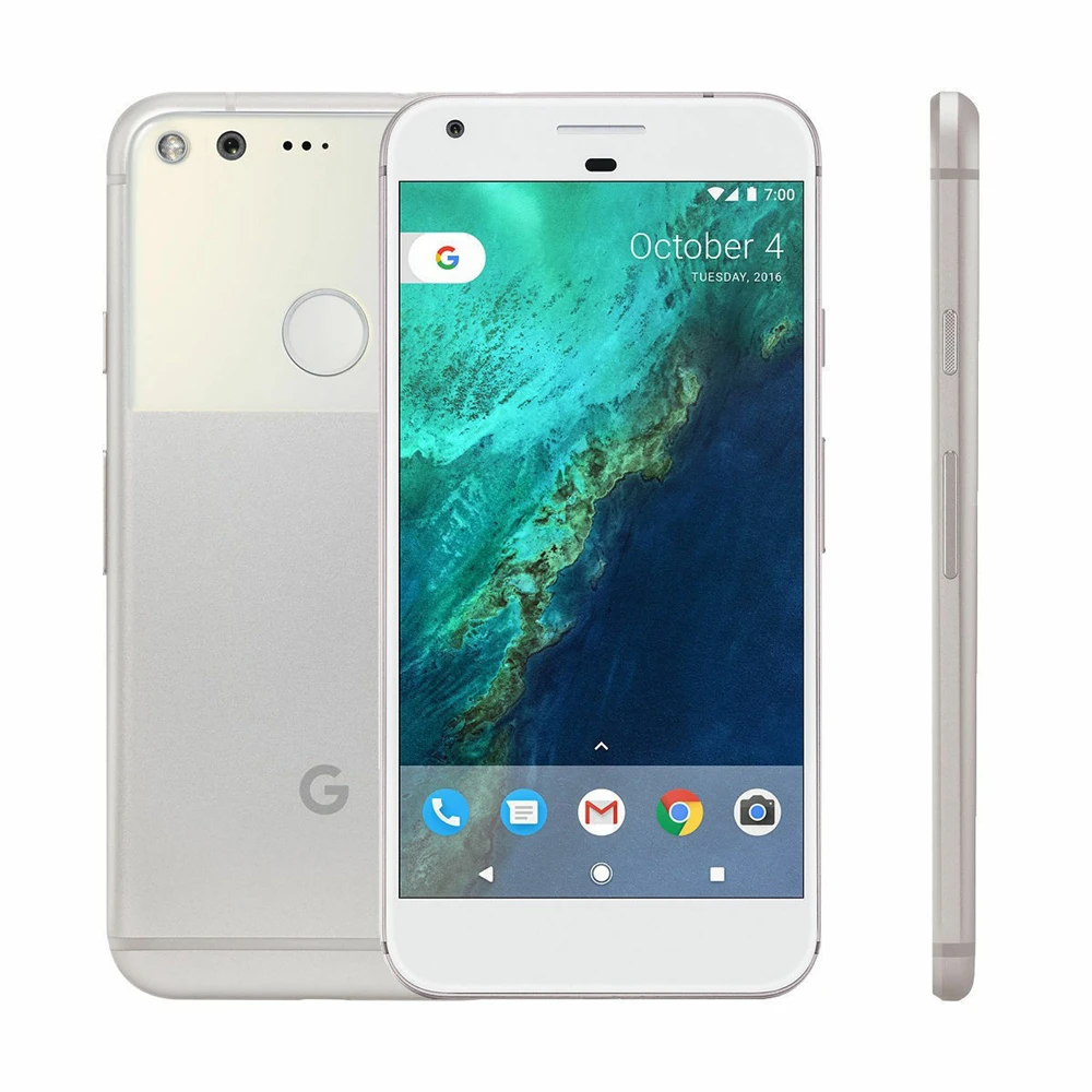 Мобильный телефон Google Pixel, 4G LTE, Android, четырехъядерный процессор 5,0 дюймов, 128 МП и 8 Мп, 4 Гб ОЗУ, Гб ПЗУ, отпечаток пальца, NFC