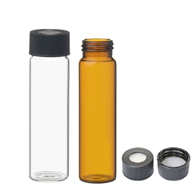Case of 432 Kimax 60958A-6 Borosilicate Glass Cylindrical 30mL EPA Water Analysis Vial without Closure