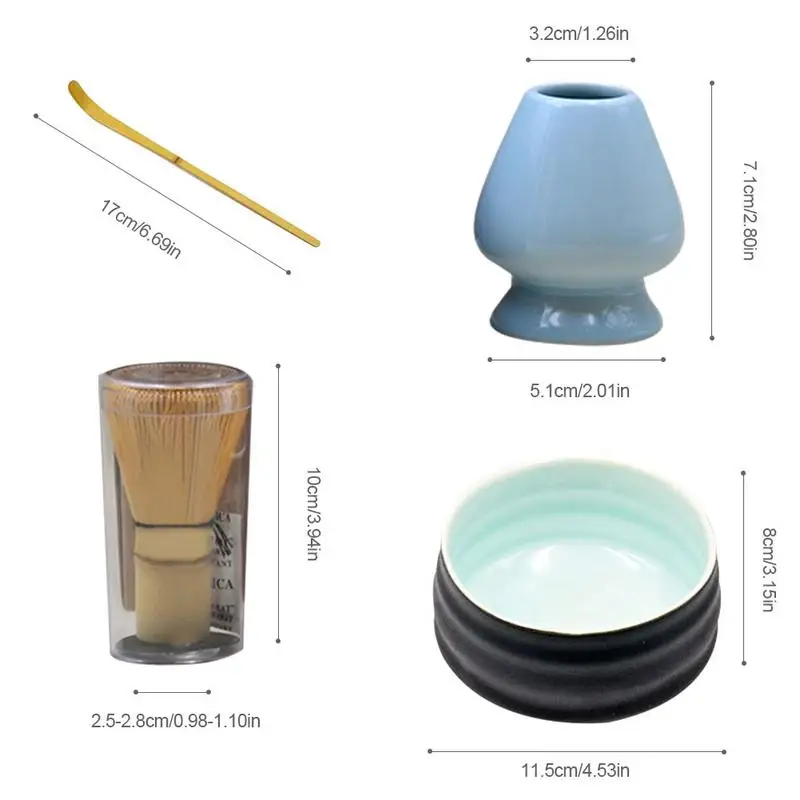 High Quality Tea Set Matcha Tea Sets Mixing Bowl Set Bamboo Ceramic Japanese Ceremony Tool Combination Spoon Gift Kit