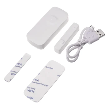 

MoesHouse WF-SDS WiFi Smart Door Window Sensor APP Notification Alerts Home Alarm Security Detector Compatible Battery Charging