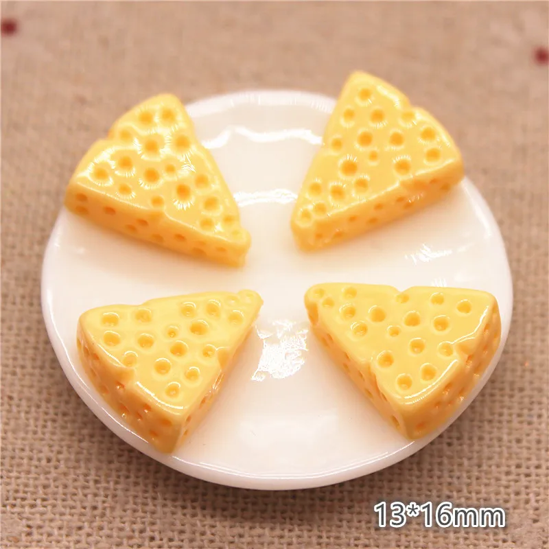 20 шт милые 3D смолы сыра моделирование миниатюрный еда искусство Flatback Кабошон DIY Ювелирные изделия/ремесло украшения