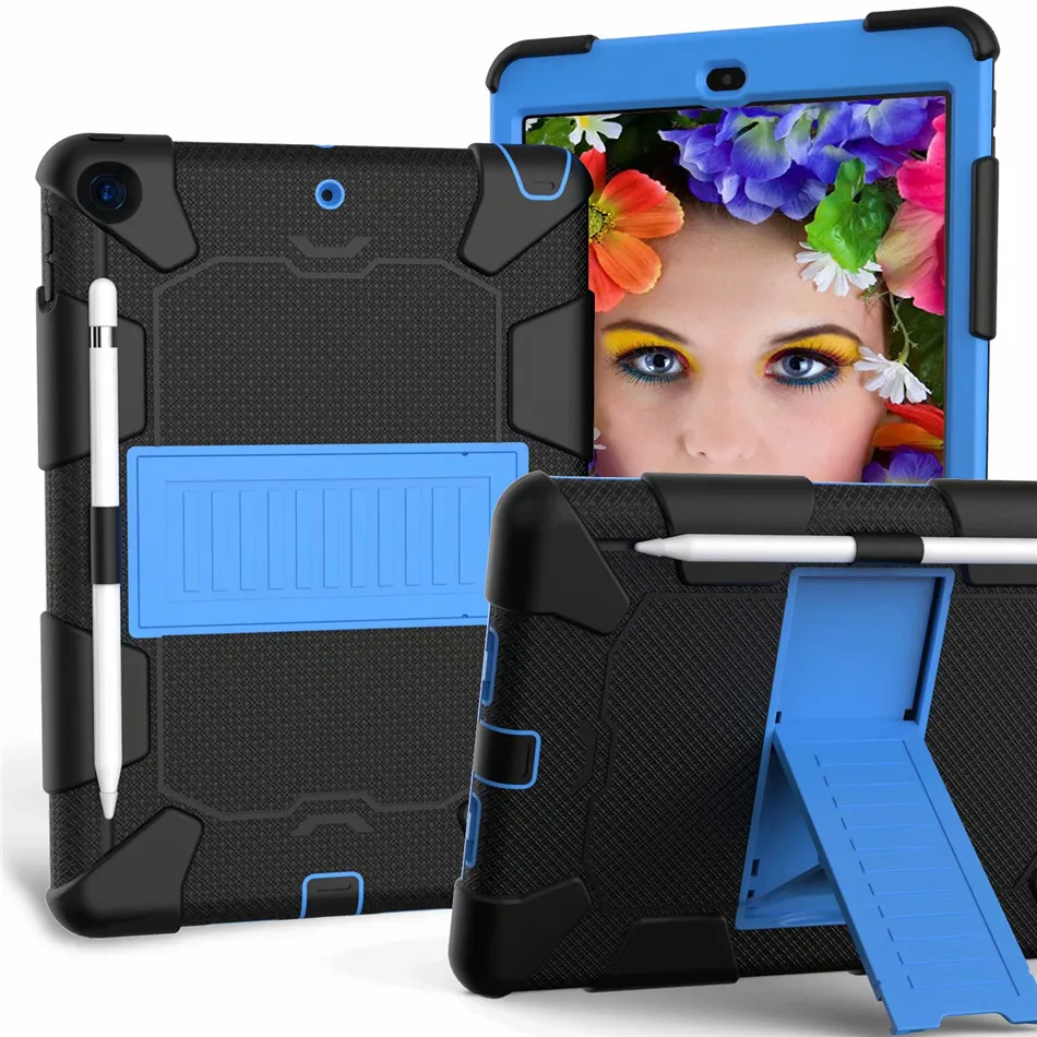 AA07 Чехол для ipad 10,2 7го поколения A2200 A2198 A2232 A2197 с держателем карандаша противоударный сверхпрочный бронированный чехол-подставка+ пленка - Цвет: AA07