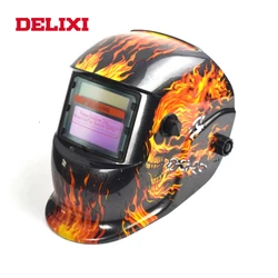 DELIXI – masque de Protection pour soudeur monté sur la tête, à gradation automatique solaire, réglable, casque tête de mort 