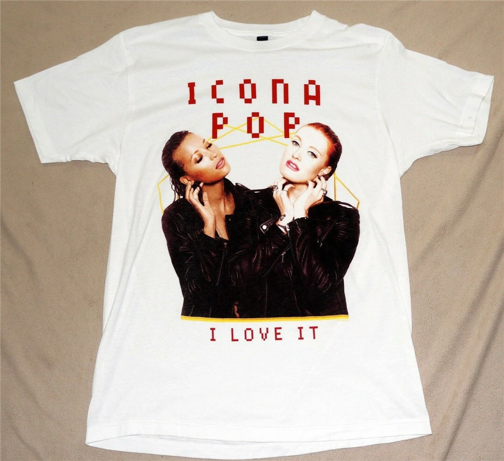 Icona Pop – “I Love It” Tour Concert White T-Shirt New L Large Tshirt Shirt Birthday Gift Tee | Мужская одежда