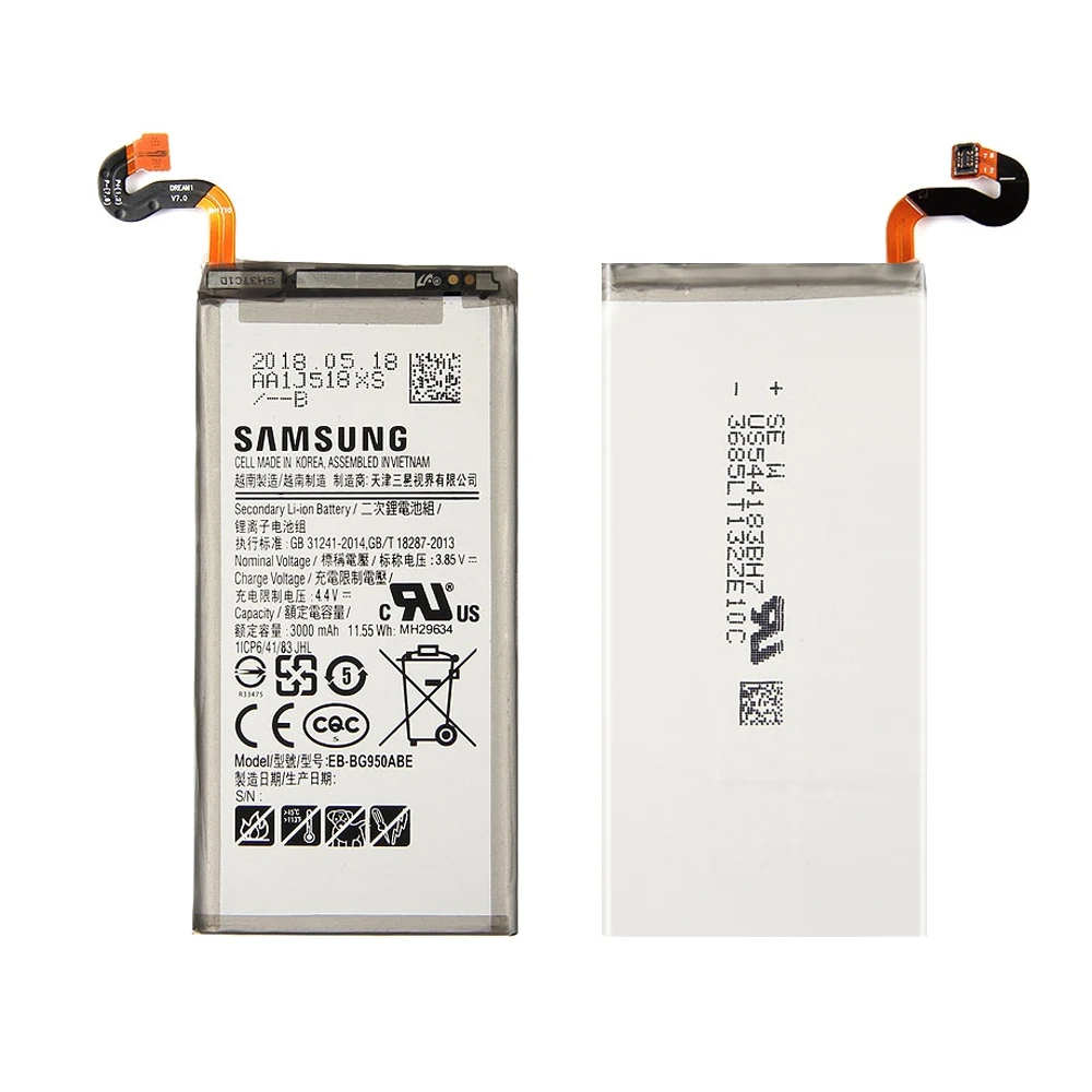 Батарея EB-BG950ABE для Samsung Galaxy S8 g950 SM-G950F G950U G950W G950S G950K G950L G950FD G9500 G9508 3000 мА-ч