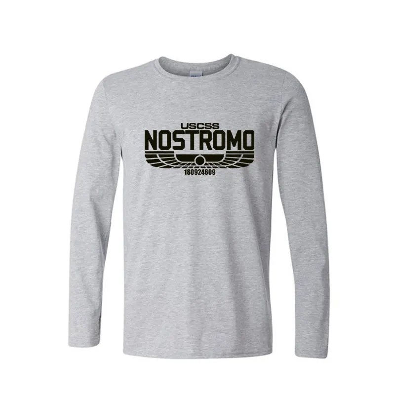 Повседневная одежда nostomo Футболка с принтом хлопок Alien Weyland Yutani мужские футболки с длинными рукавами