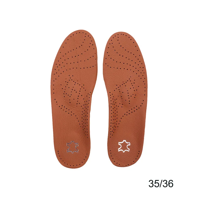Standard Insole35-36 Унисекс 3/4 длина кожаная стелька плоская для ног, ортопедический стельки-супинаторы 2,8-3 см обувь полупальцы коврик ортопедические спортивные стельки - Цвет: Standard Insole35-36