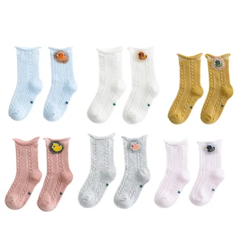 

Mesh Thin Cotton Children's Socks Cartoon Accessories Girls Tube Socks Baby Loose Lace Socks