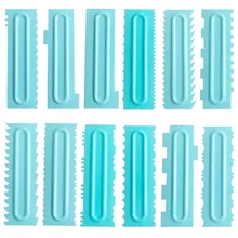 3 pièces/ensemble gâteau décoration outils glaçage peigne grattoir Textures Fondant Mousse crème spatule bord plus lisse cuisson pâtisserie moule k886