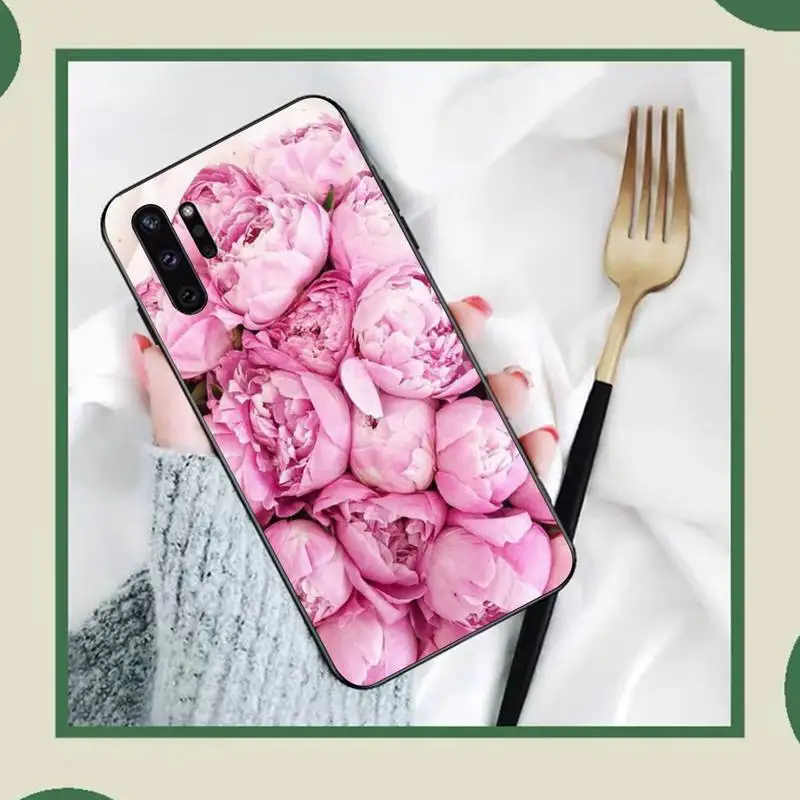 Элегантный розовый фиолетовый пион TOPLBPCS на вазе чехол для телефона Samsung note 3 4 5 7 8 9