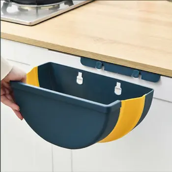 

Creative Wall Hanging Folding Waste Box Kitchen Cabinet Trash Can Garbage Bin Door Hanging Trash Can Car Bin