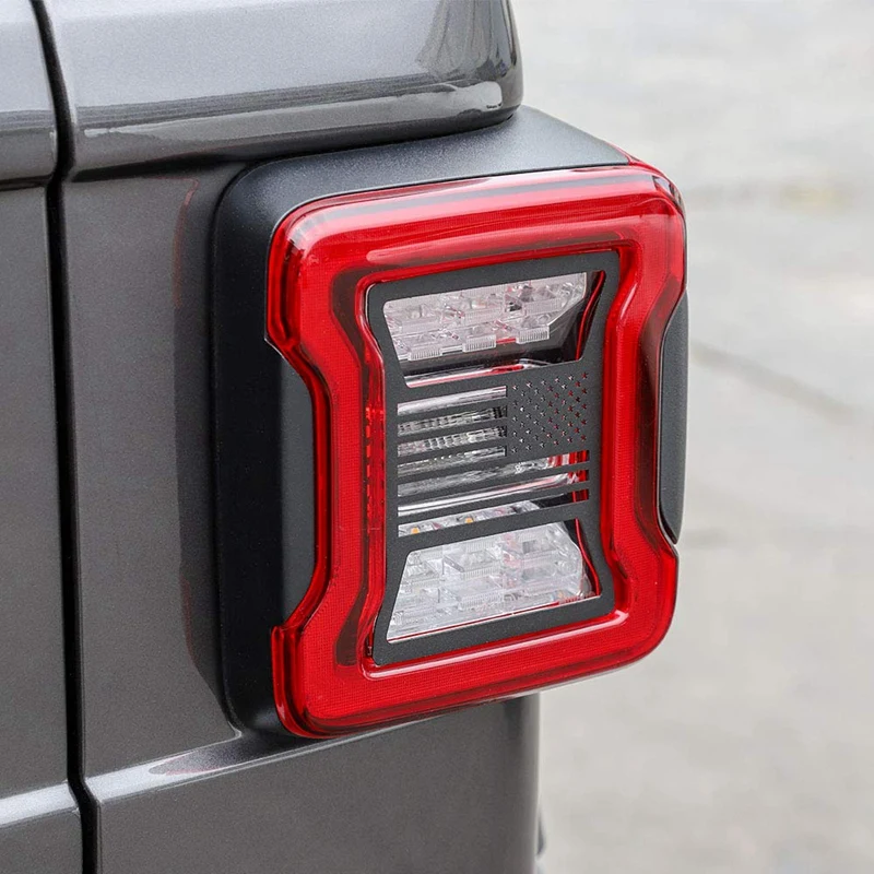 Автомобильный наружный задний фонарь, декоративная крышка для Jeep Wrangler JL, автомобильные аксессуары, 2 шт