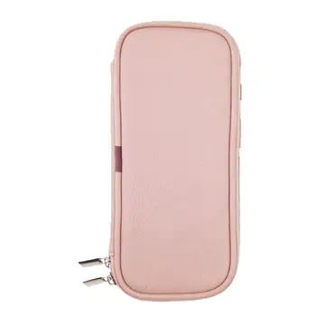 

PU Cosmetics Brush Bag Makeup Brush Storage Bag Cosmetic Tool Kit Organizer Makeup Brush Pouch for Women (Pink)