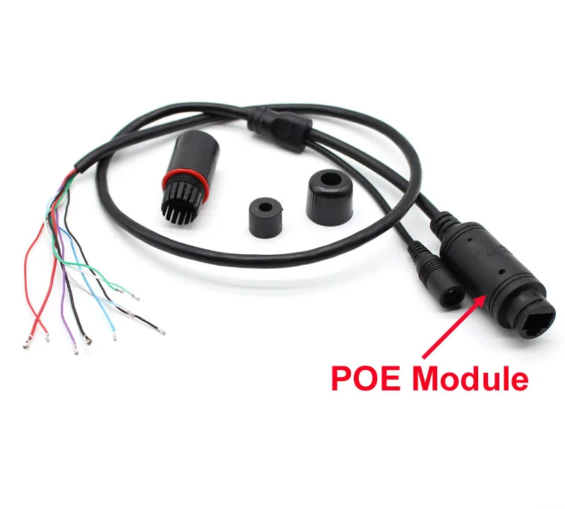 Черный Встроенный 48 В POE Модуль CCTV Концевой Кабель LAN мощность по Ethernet Lan RJ45+ DC порты кабели для ip-камеры плата модуль - Цвет: Черный