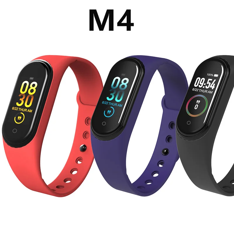 50 шт./лот M4 смарт-браслет Bluetooth спортивный монитор смарт-ленты Здоровье Фитнес Смарт-часы браслет 4 мужчины женщины напульсники Smartwatch
