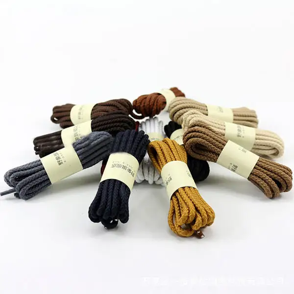 

Solid Thick Round Waxed Shoelaces Dress Leather Shoes Wax Shoe Laces Rope String for Ordinary Boots Sneakers Free Shipping
