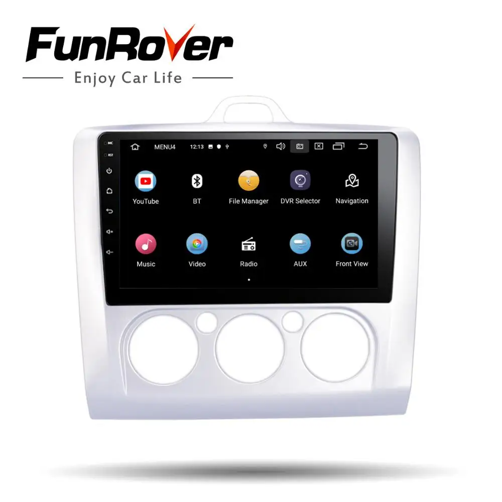 Flash Deal Funrover 2.5D+IPS 2 din androi 9.0 Car dvd Radio For Focus 2 Exi MT Mondeo Galaxy S-max smax Kuga c-max 2004 -2011gps multimedia 1