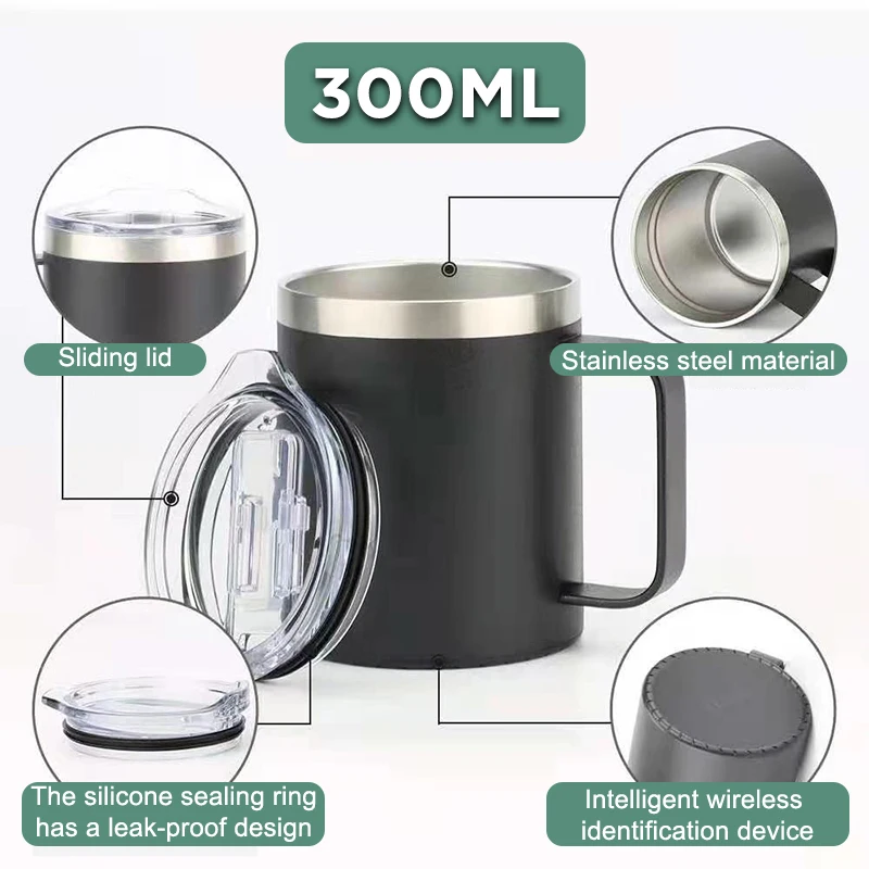 USB Coffee Mug Cup Double Layer 304 Stainless Steel Wireless Heating Coffee  Cup 55 Degree Electric Cup Heating Cup 300ml Thermal - AliExpress