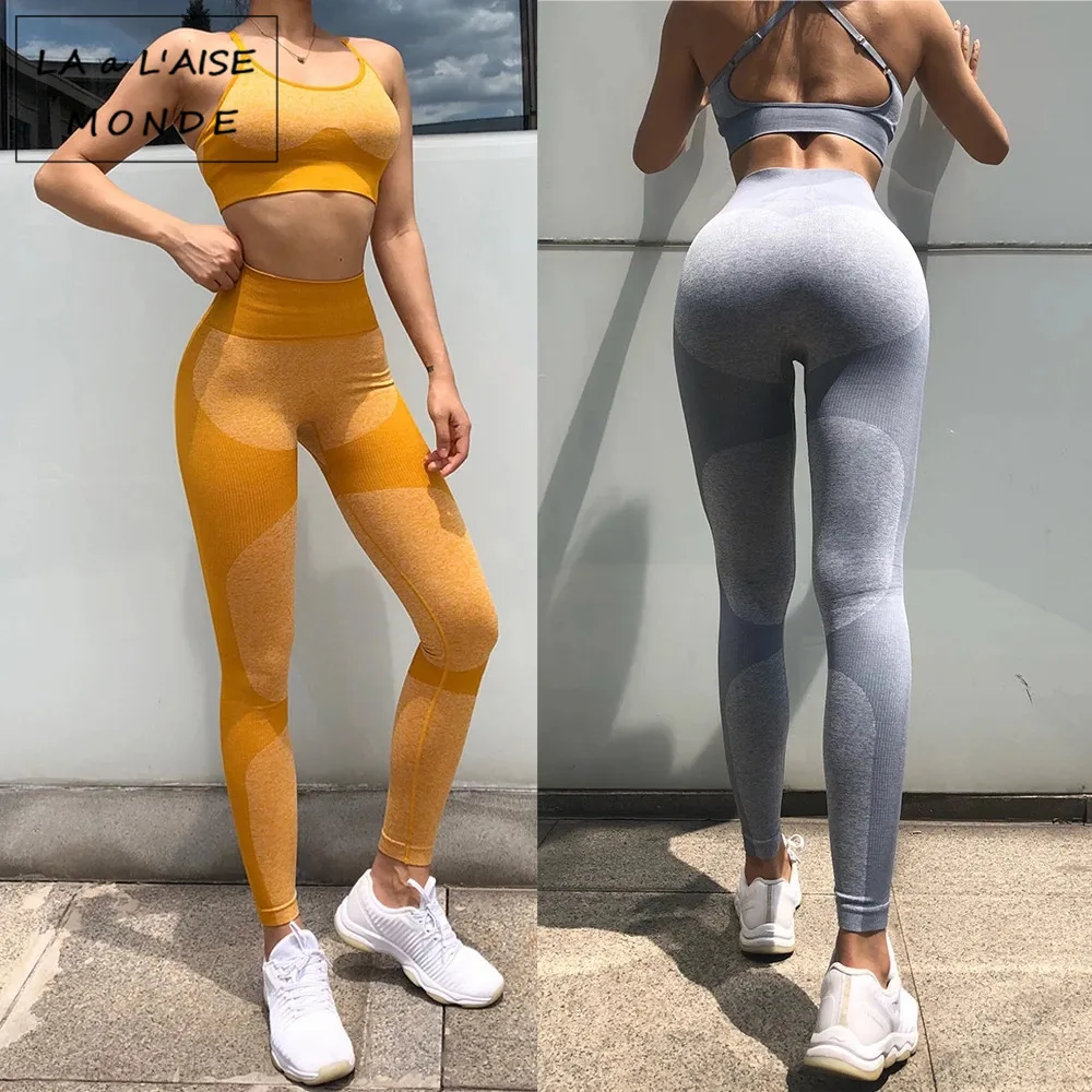 Buy Leggings Gym-Set Sports-Suit Seamless Women Fitness And dV5VnAkO0